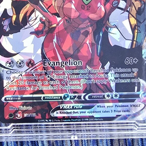 Asuka Langley Pokemon Card w/ Custom Slab - Picture 4 of 9